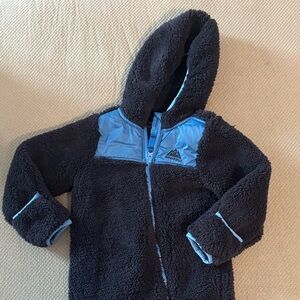 Snozu navy blue Fleece snowsuit with Blue Trim